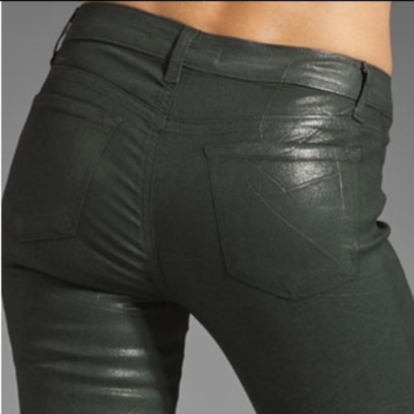J Brand super skinny green coated jeans - Picture 4 of 15